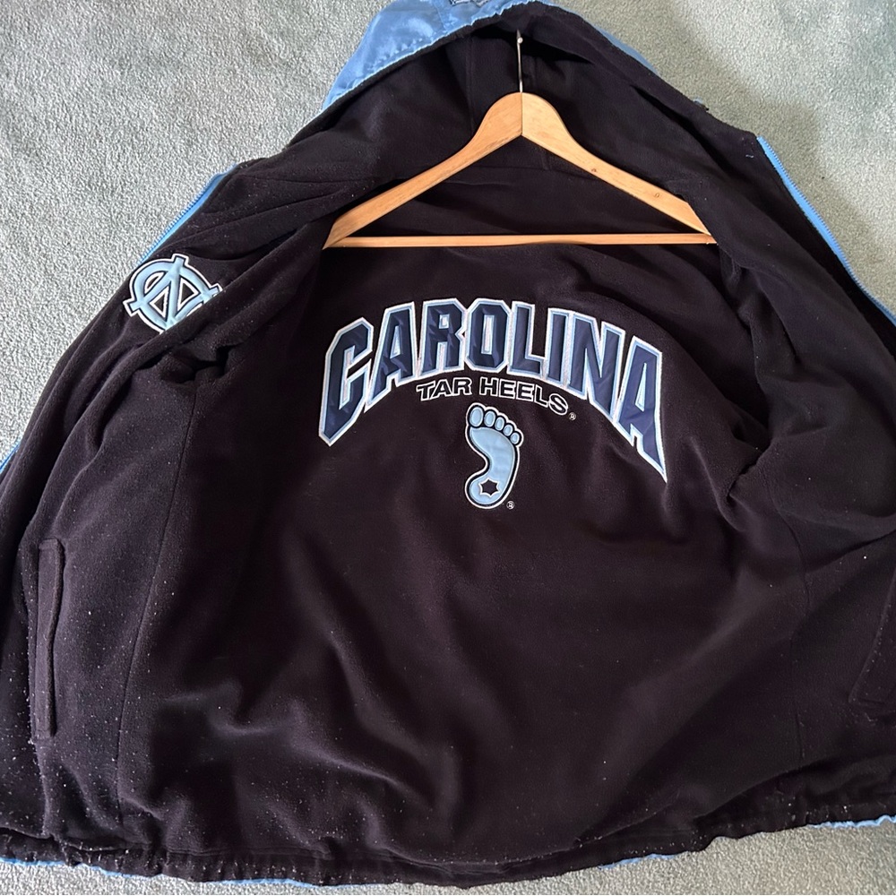 Mens Colosseum North Carolina Tar Heels UNC Reversible Fleece  Coat Jacket - Picture 7 of 9
